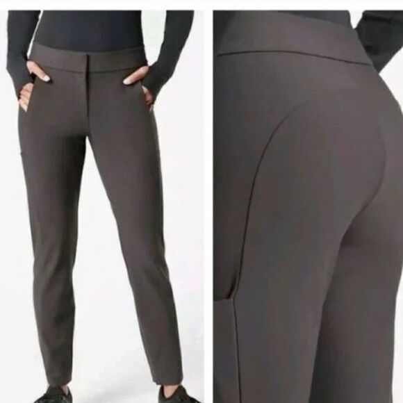 ATHLETA Stellar Trouser Dark Charcoal Gray Size 4 - Picture 1 of 8